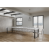 Tavolo allungabile 90x130/390 cm Tecno telaio Antracite