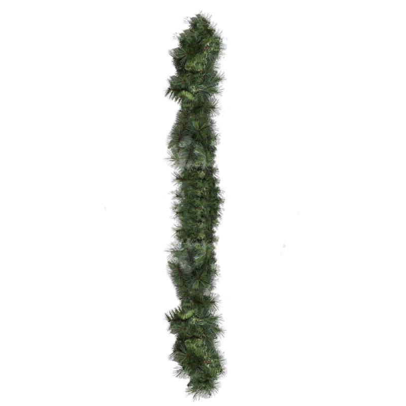 Festone Monte Erice verde 270 cm decorazione natalizia realistica