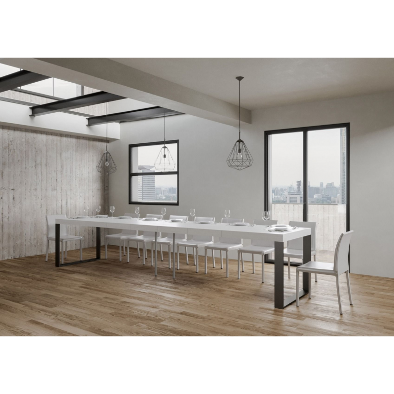 Tavolo allungabile 90x180/440 cm Tecno Premium telaio Antracite