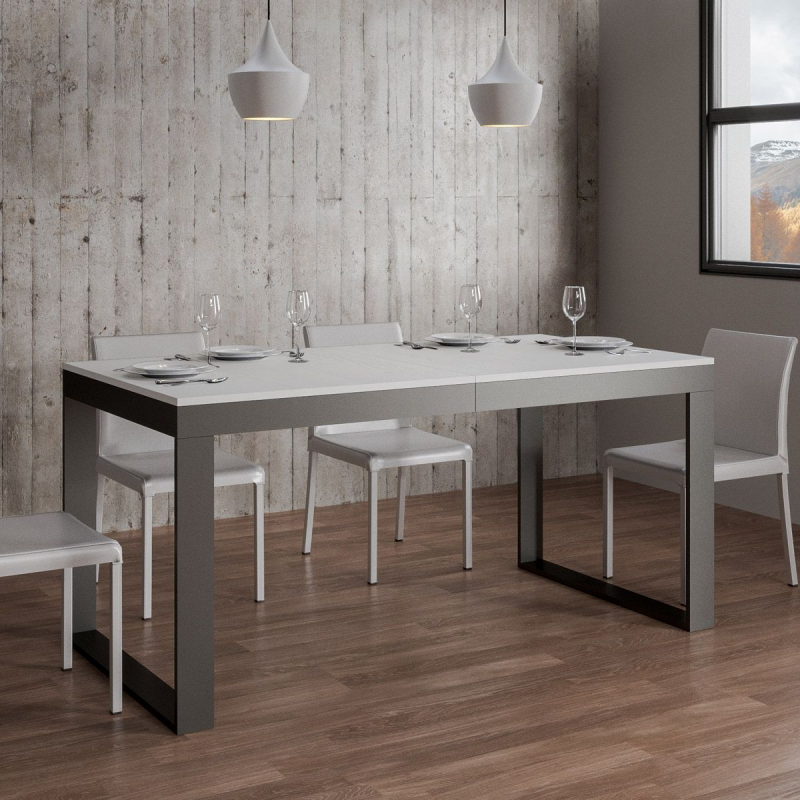 Tavolo allungabile 90x180/284 cm Tecno Evolution telaio Antracite