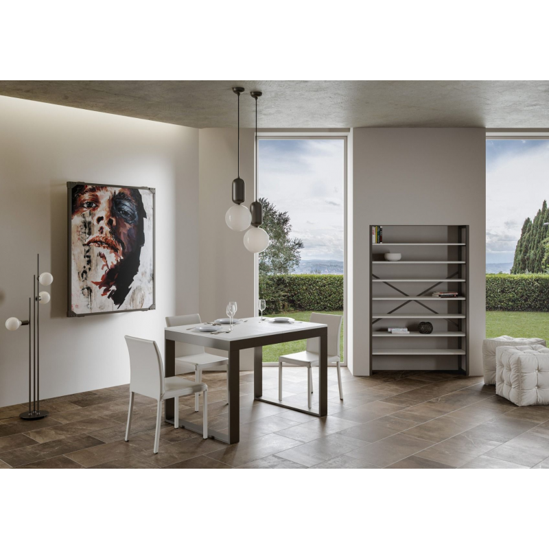 Tavolo allungabile 90x120/380 cm Tecno Evolution telaio Antracite