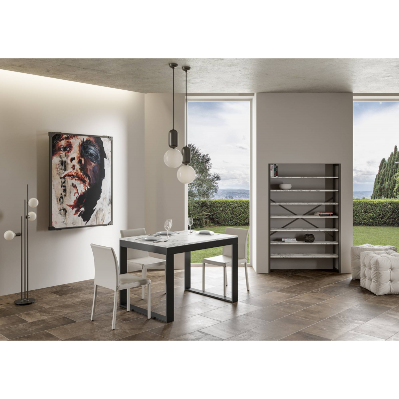 Tavolo allungabile 90x120/380 cm Tecno Evolution telaio Antracite