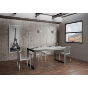Zoom Tavolo allungabile 90x160/420 cm Tecno Evolution telaio Antracite