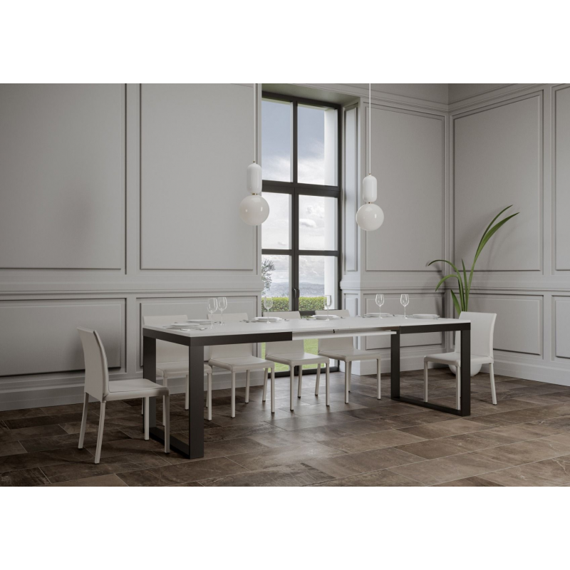 Tavolo allungabile 90x160/420 cm Tecno Evolution telaio Antracite