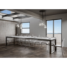 Tavolo allungabile 90x160/420 cm Tecno Evolution telaio Antracite