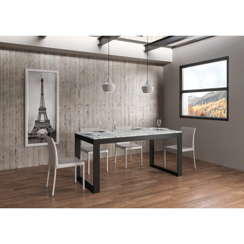 Tavolo allungabile 90x180/440 cm Tecno Evolution telaio Antracite