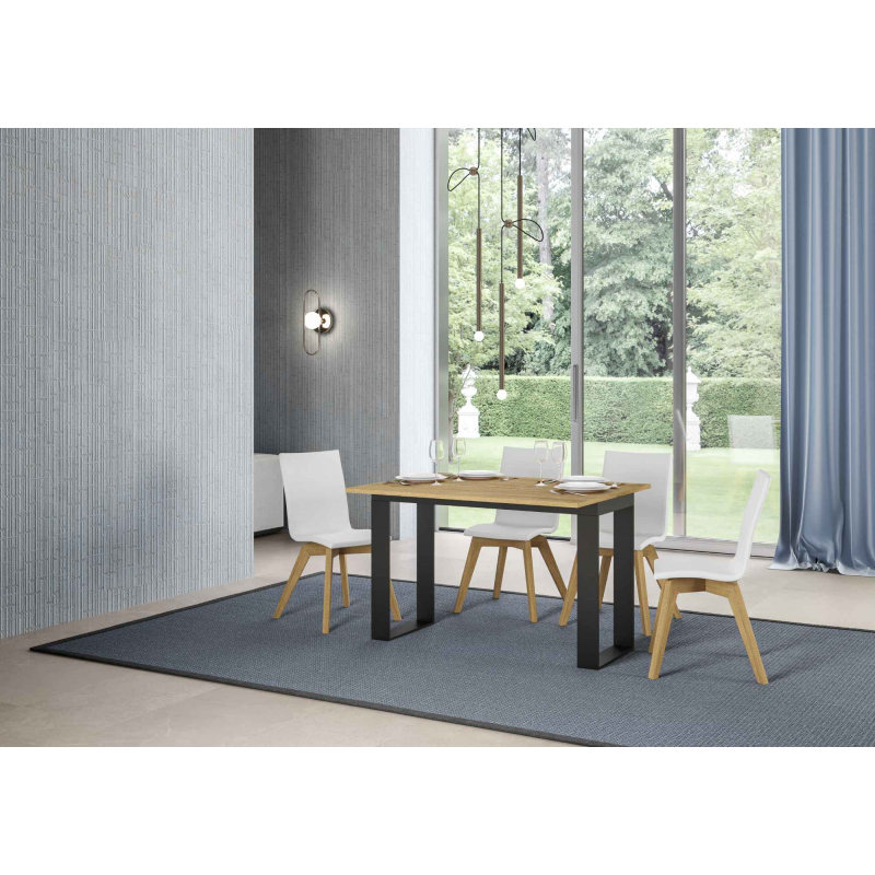 Tavolo apribile 120x45/90 cm Tecno Double telaio Antracite