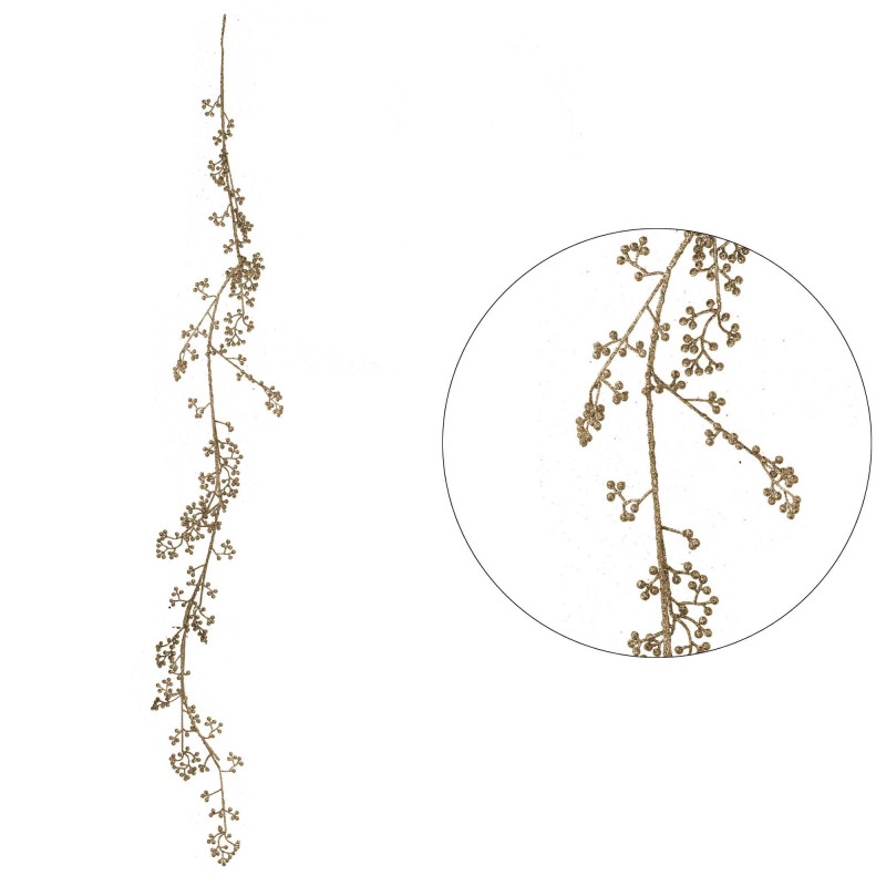 Set 2 Festoni Plastica Oro 156 cm Decorazione Casa e Feste
