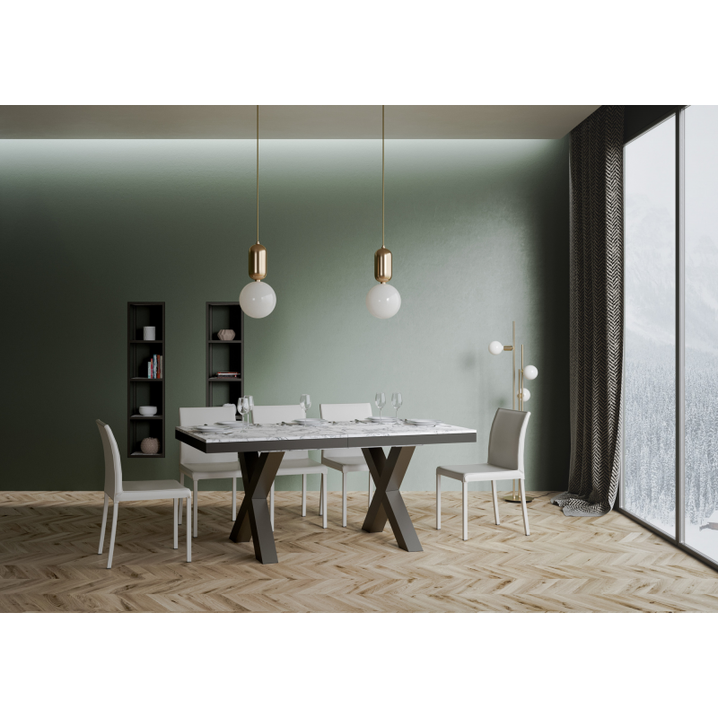 Tavolo allungabile 90x120/224 cm Traffic Evolution telaio Antracite