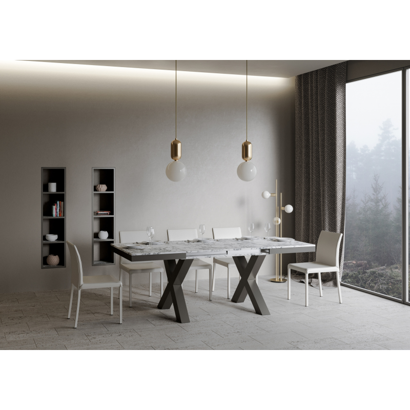 Tavolo allungabile 90x120/224 cm Traffic Evolution telaio Antracite