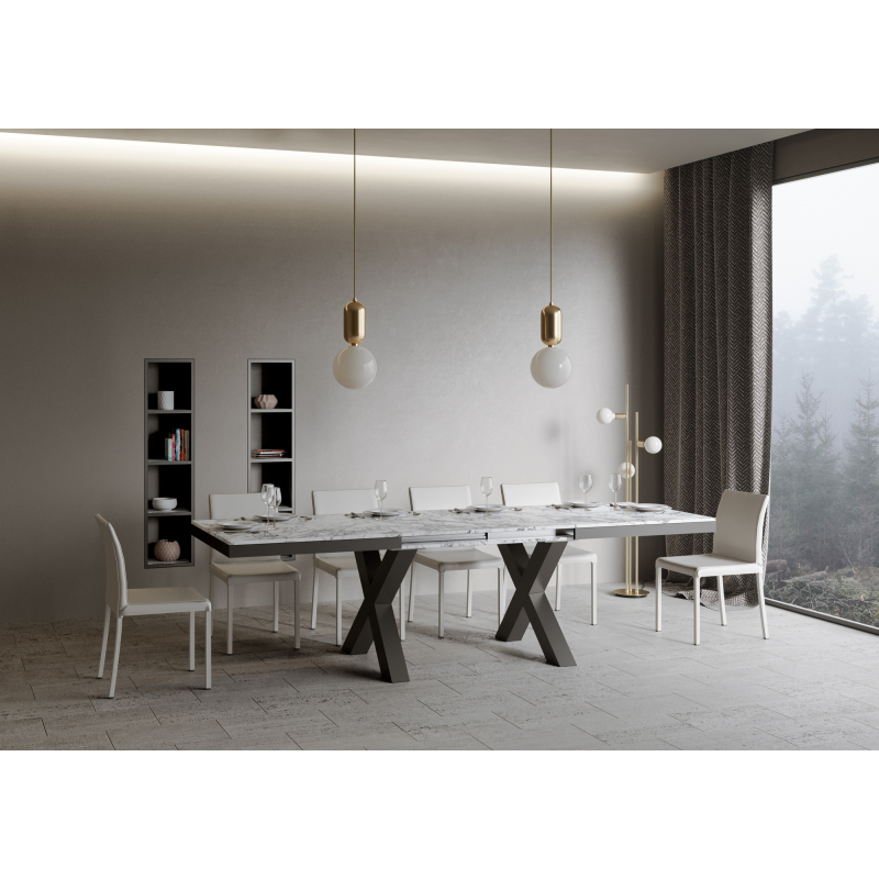Tavolo allungabile 90x180/284 cm Traffic Evolution telaio Antracite