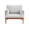 Salotto Bandol In Alluminio Rosso + Corda Beige Moia