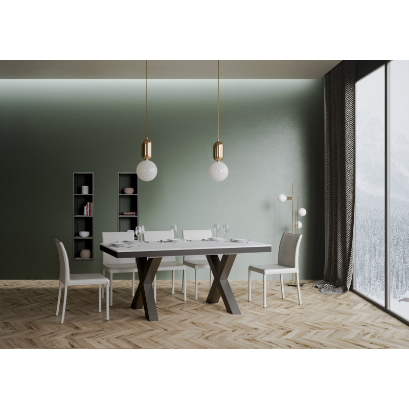 Tavolo allungabile 90x180/440 cm Traffic Evolution telaio Antracite