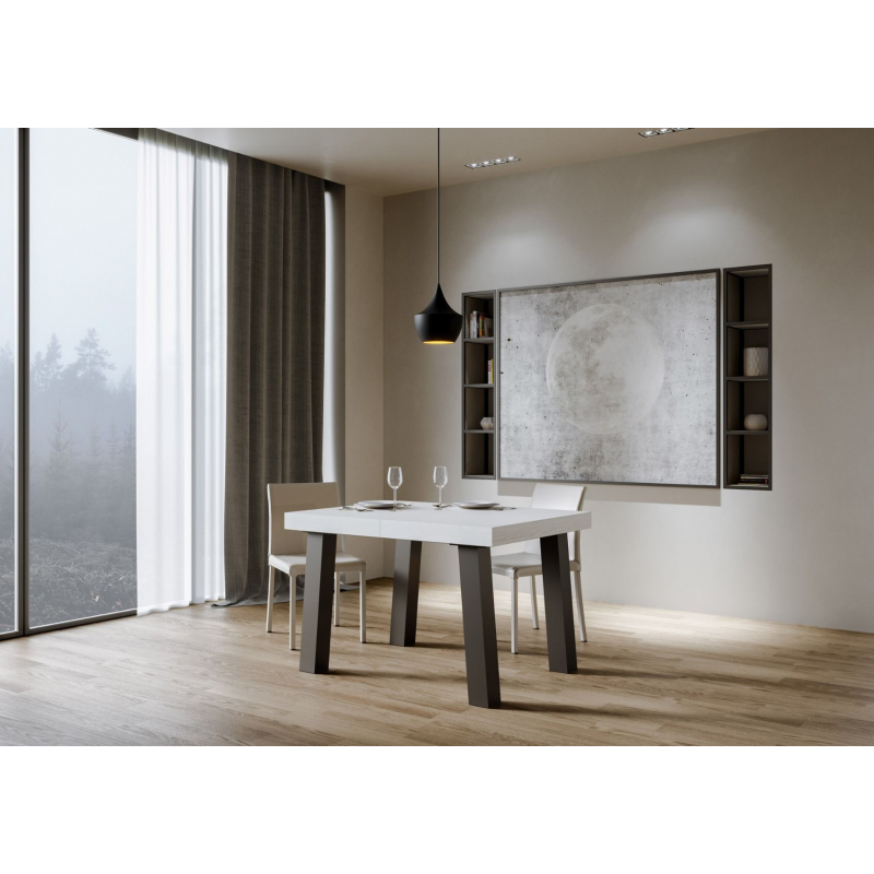 Tavolo allungabile 90x130/390 cm Bridge telaio Antracite