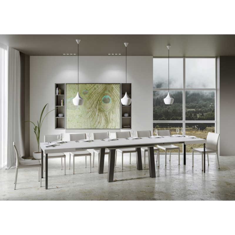 Tavolo allungabile 90x160/420 cm Bridge telaio Antracite