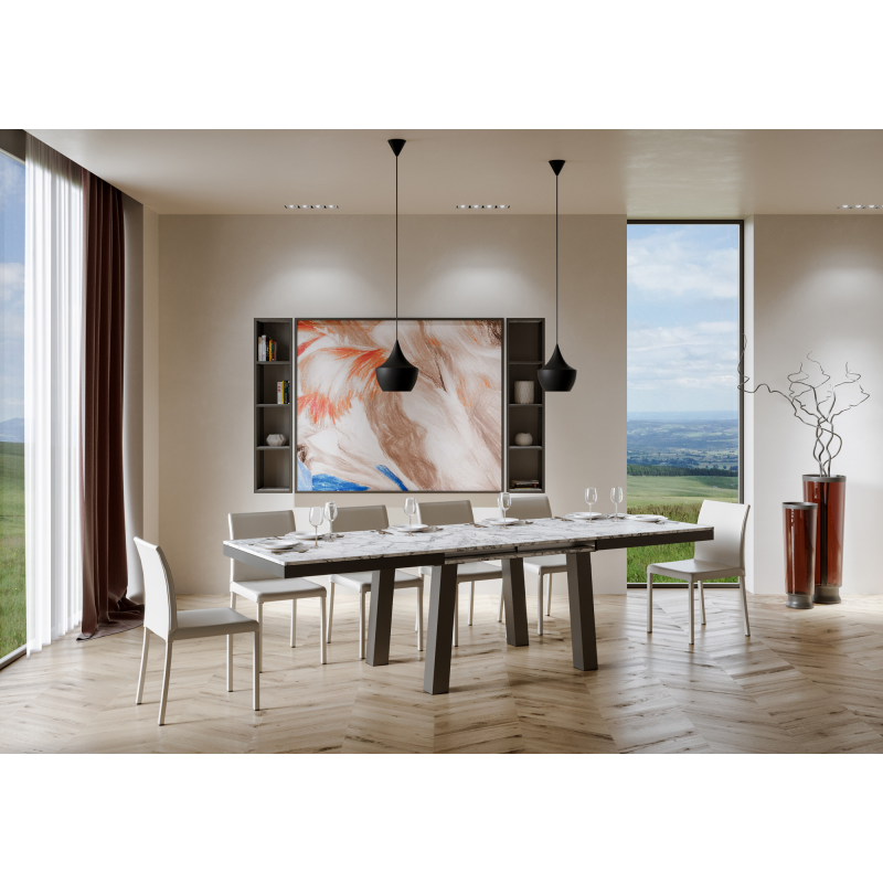 Tavolo allungabile 90x120/380 cm Bridge Evolution telaio Antracite