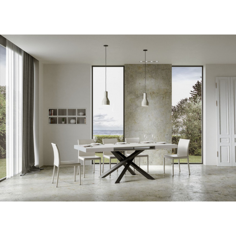 Tavolo allungabile 90x180/284 cm Volantis telaio Antracite