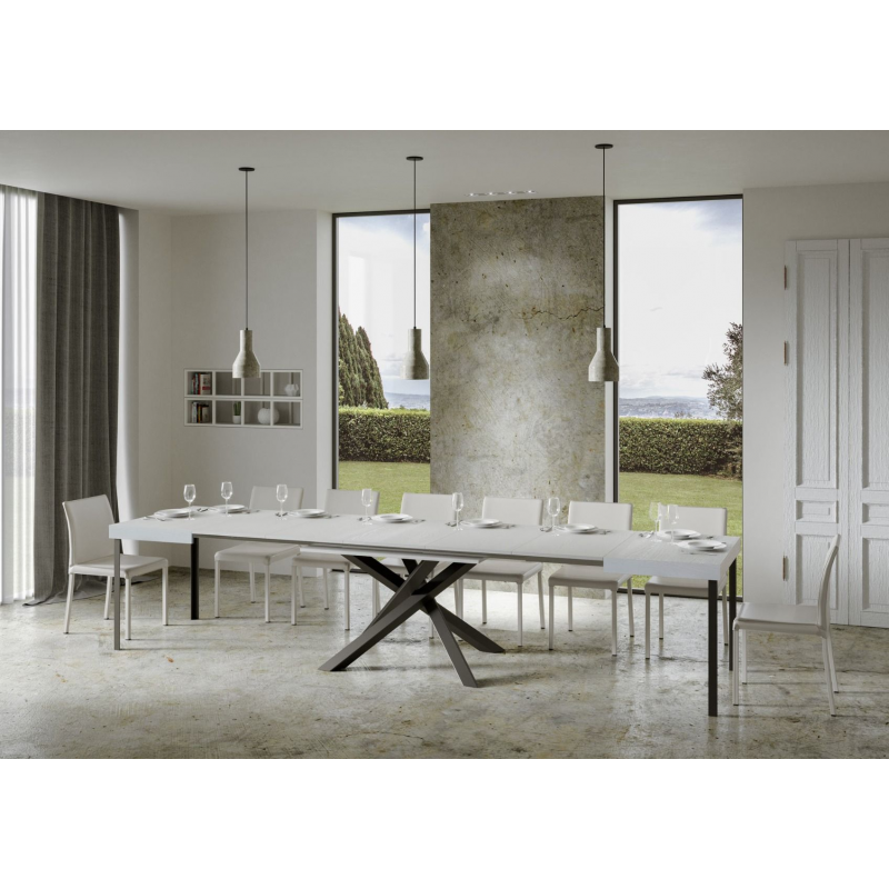 Tavolo allungabile 90x160/420 cm Volantis telaio Antracite