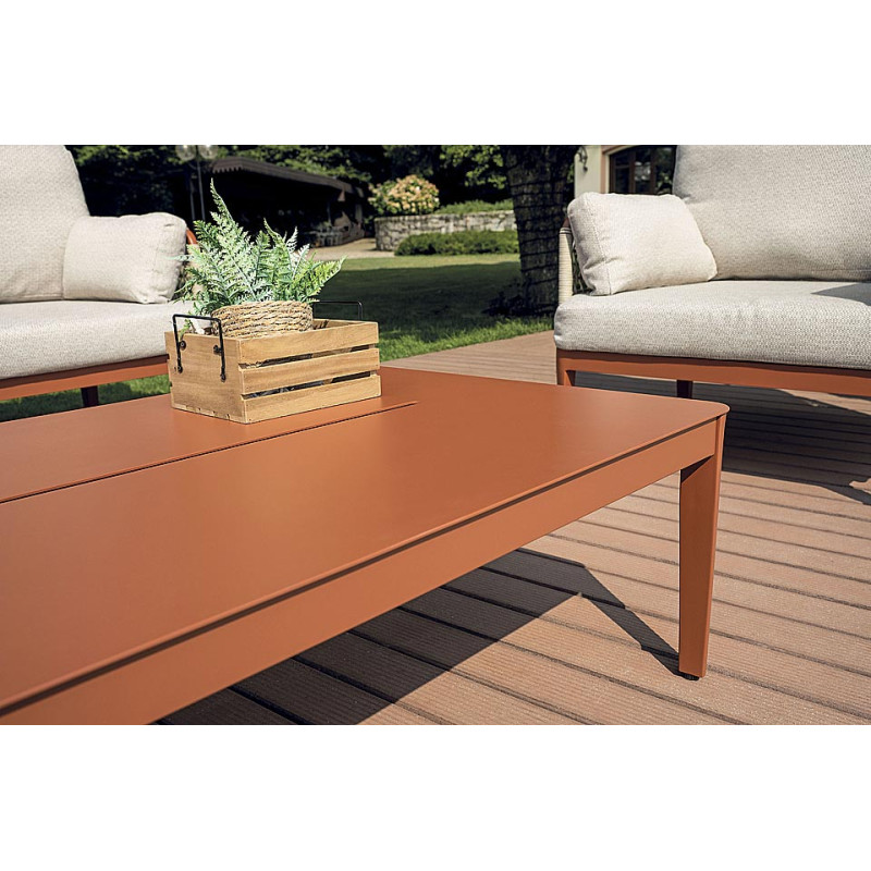 Salotto Bandol In Alluminio Rosso + Corda Beige Moia