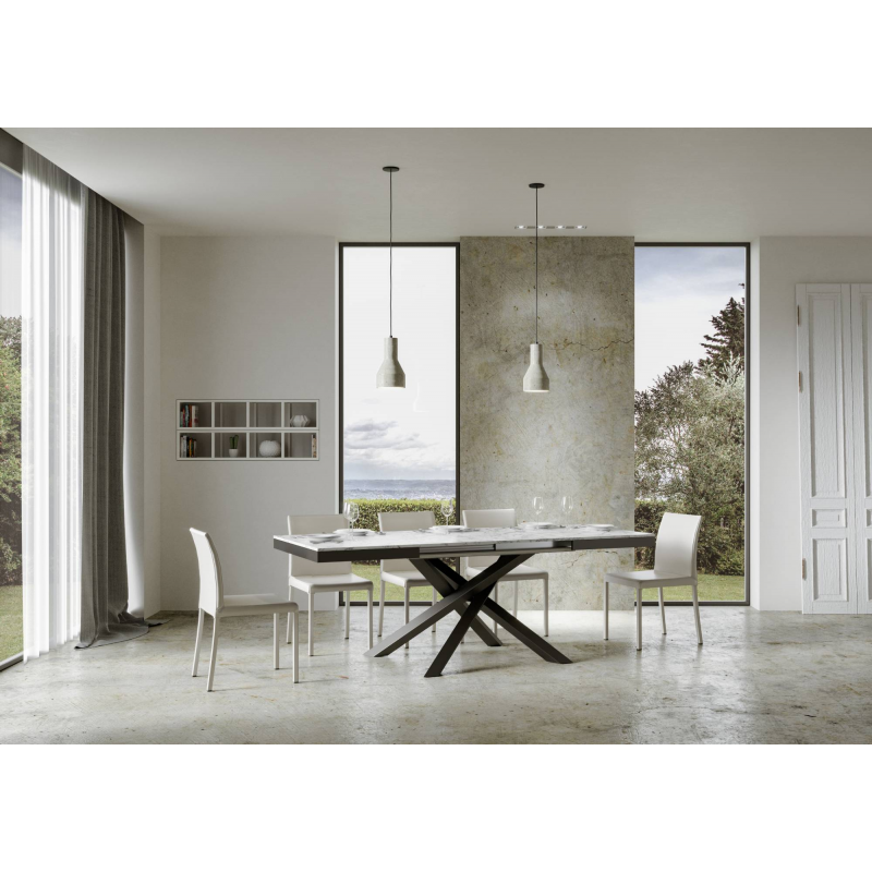 Tavolo allungabile 90x120/224 cm Volantis Evolution telaio Antracite