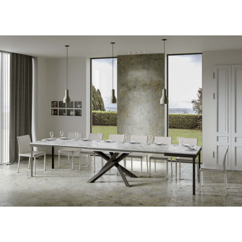 Tavolo allungabile 90x120/380 cm Volantis Evolution telaio Antracite
