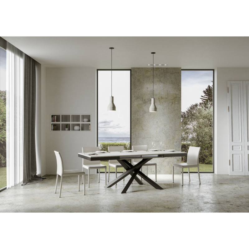 Tavolo allungabile 90x180/440 cm Volantis Evolution telaio Antracite