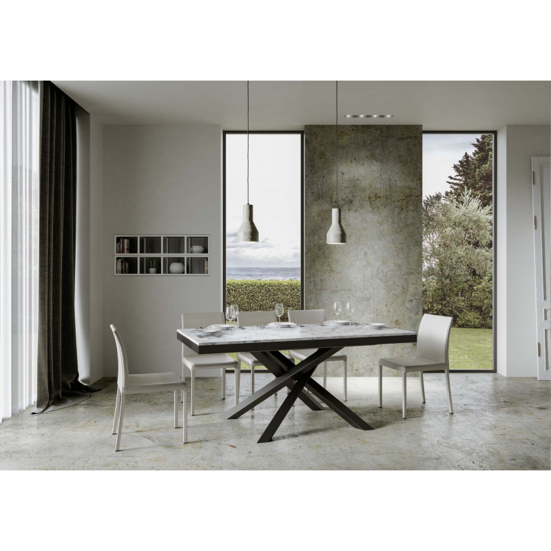 Tavolo allungabile 90x180/440 cm Volantis Evolution telaio Antracite