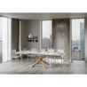 Tavolo allungabile 90x180/284 cm Volantis Evolution telaio Oro
