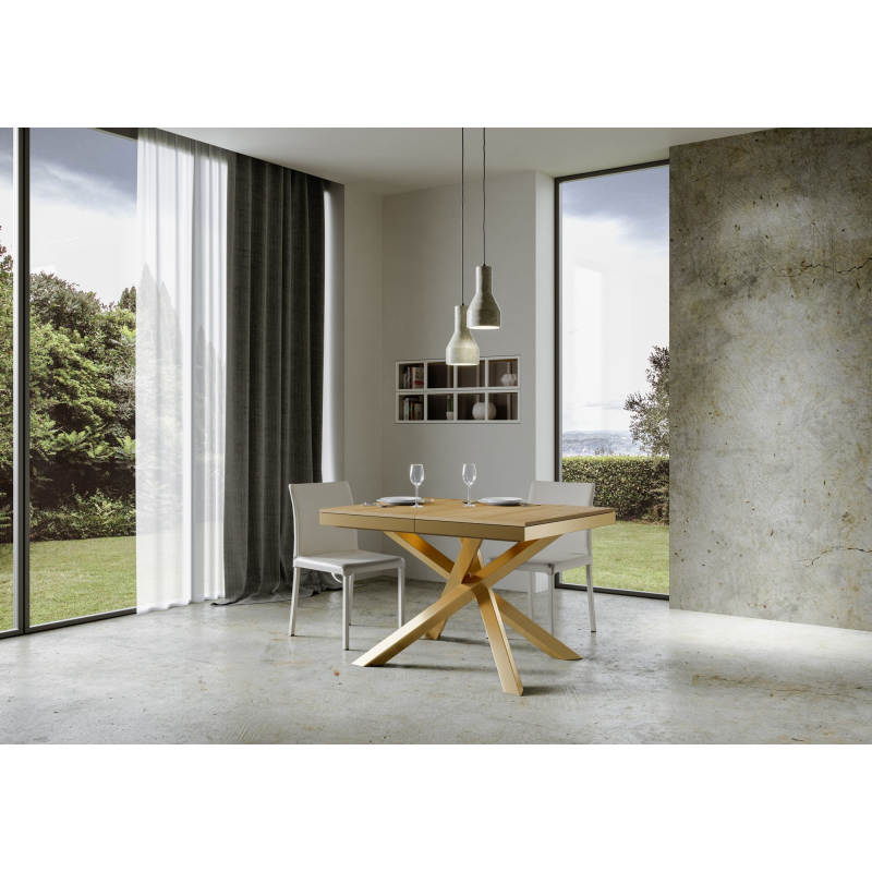 Tavolo allungabile 90x120/380 cm Volantis Evolution telaio Oro