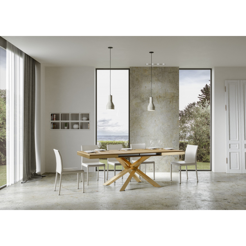 Tavolo allungabile 90x120/380 cm Volantis Evolution telaio Oro