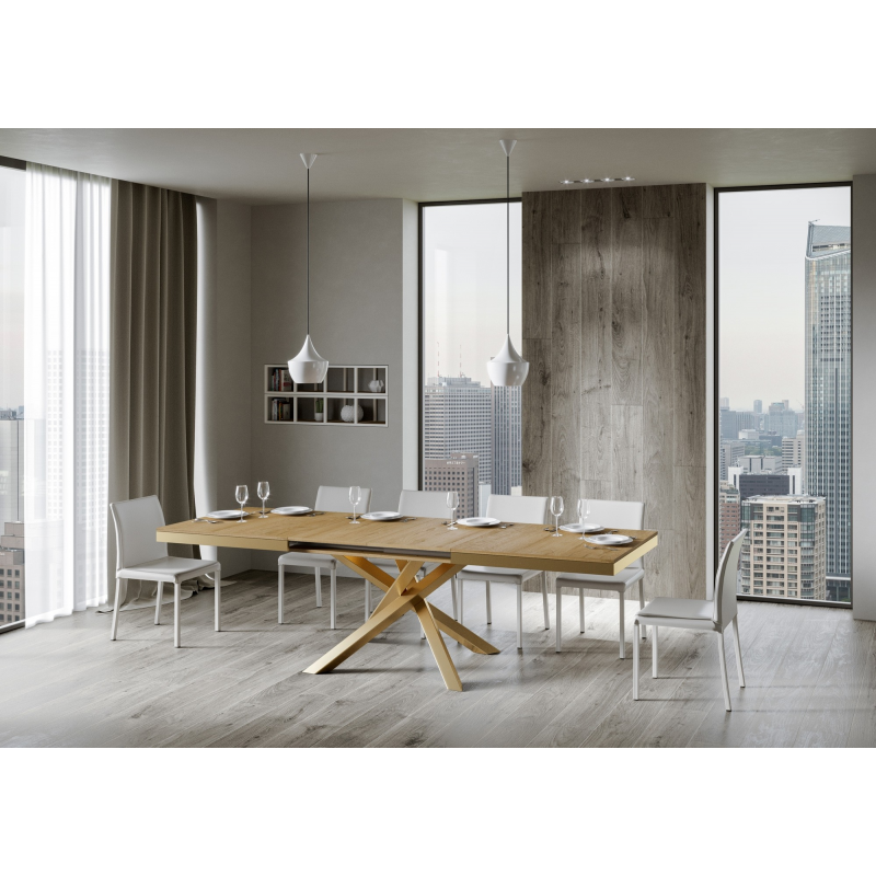 Tavolo allungabile 90x160/420 cm Volantis Evolution telaio Oro