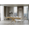 Tavolo allungabile 90x160/420 cm Volantis Evolution telaio Oro