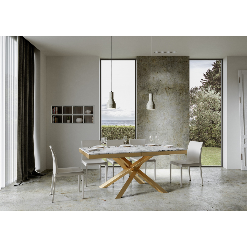 Tavolo allungabile 90x180/440 cm Volantis Evolution telaio Oro