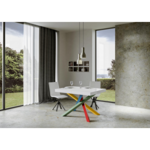 Tavolo allungabile 90x130/234 cm Volantis telaio Multicolor