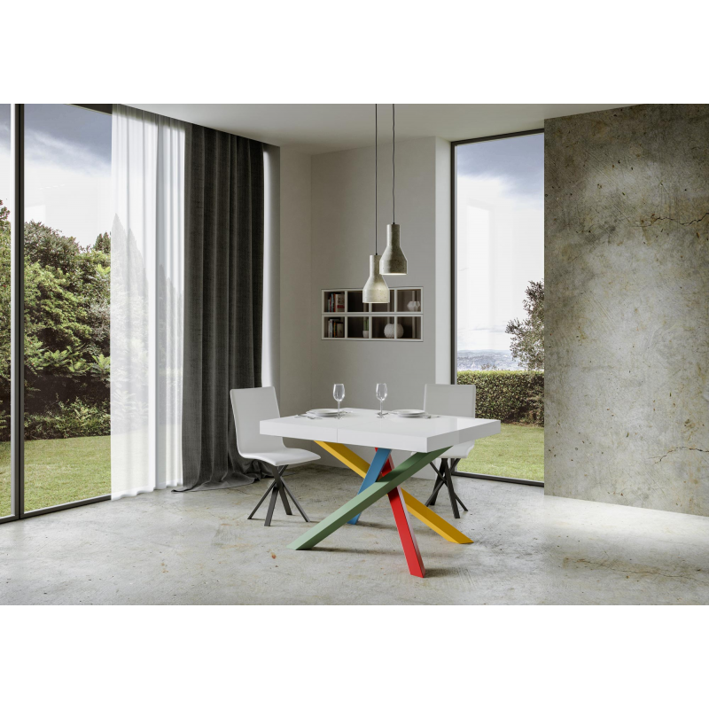 Tavolo allungabile 90x130/234 cm Volantis telaio Multicolor