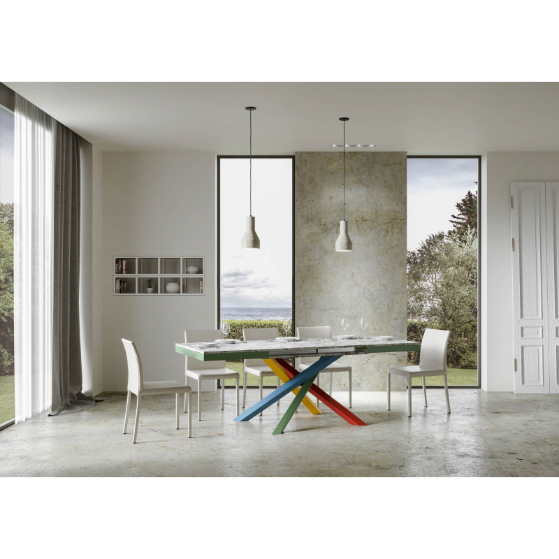 Tavolo allungabile 90x120/224 cm Volantis Evolution telaio Multicolor