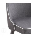 Sedia imbottita Ketty in tessuto - set da 4 grigio