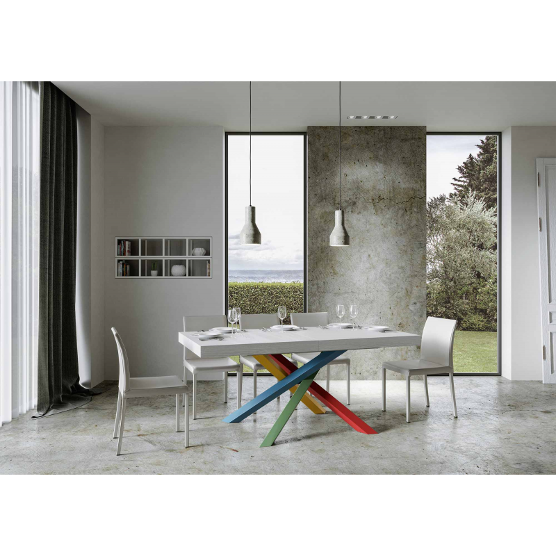Tavolo allungabile 90x160/264 cm Volantis telaio gambe 4 colori (B)
