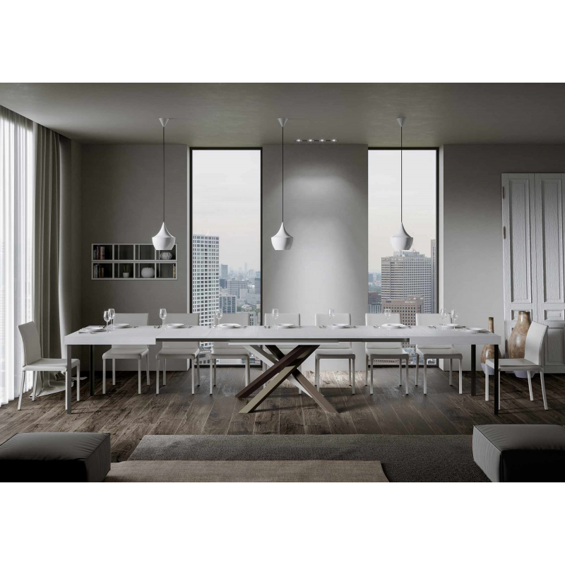 Tavolo allungabile 90x160/420 cm Volantis telaio gambe 4 colori (C)