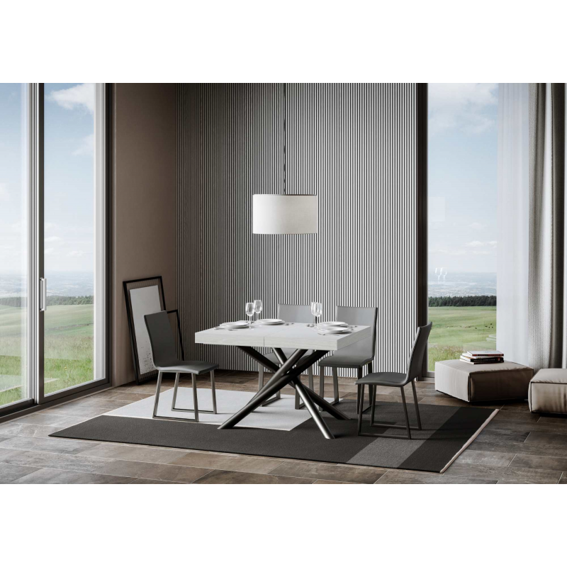 Tavolo allungabile 90x130/390 cm Famas telaio Antracite