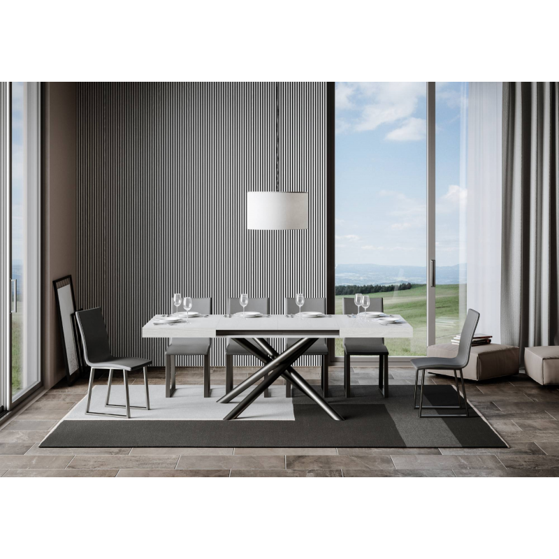 Tavolo allungabile 90x130/390 cm Famas telaio Antracite