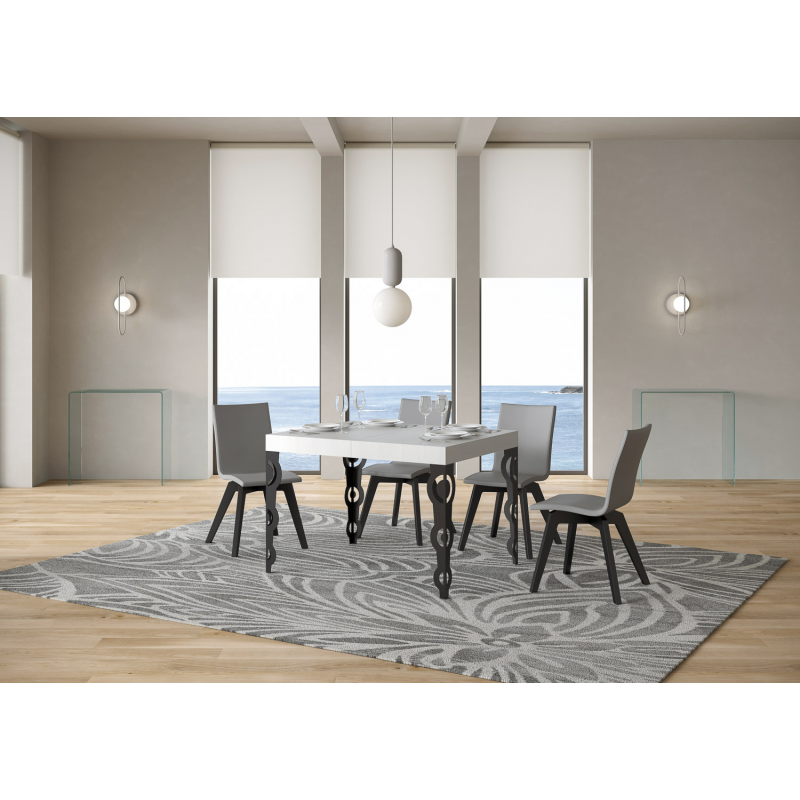 Tavolo allungabile 80x120/204 cm Karamay telaio Antracite