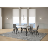 Tavolo allungabile 80x120/204 cm Karamay telaio Antracite