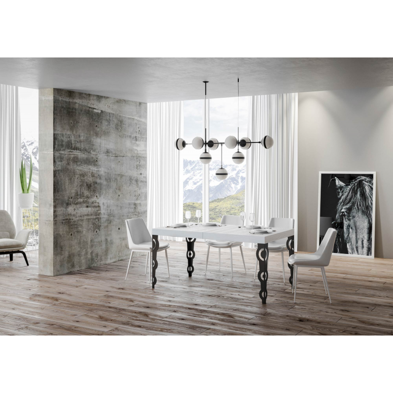 Tavolo allungabile 90x160/264 cm Karamay telaio Antracite