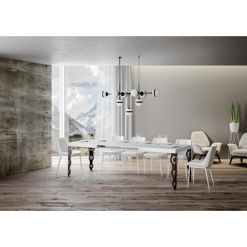 Tavolo allungabile 90x160/264 cm Karamay telaio Antracite