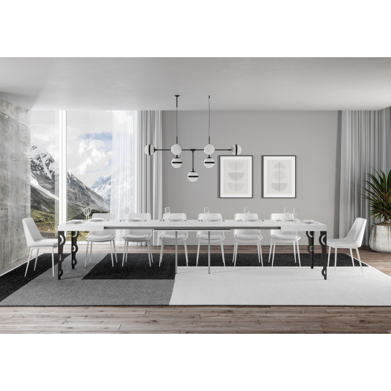 Tavolo allungabile 90x160/420 cm Karamay telaio Antracite