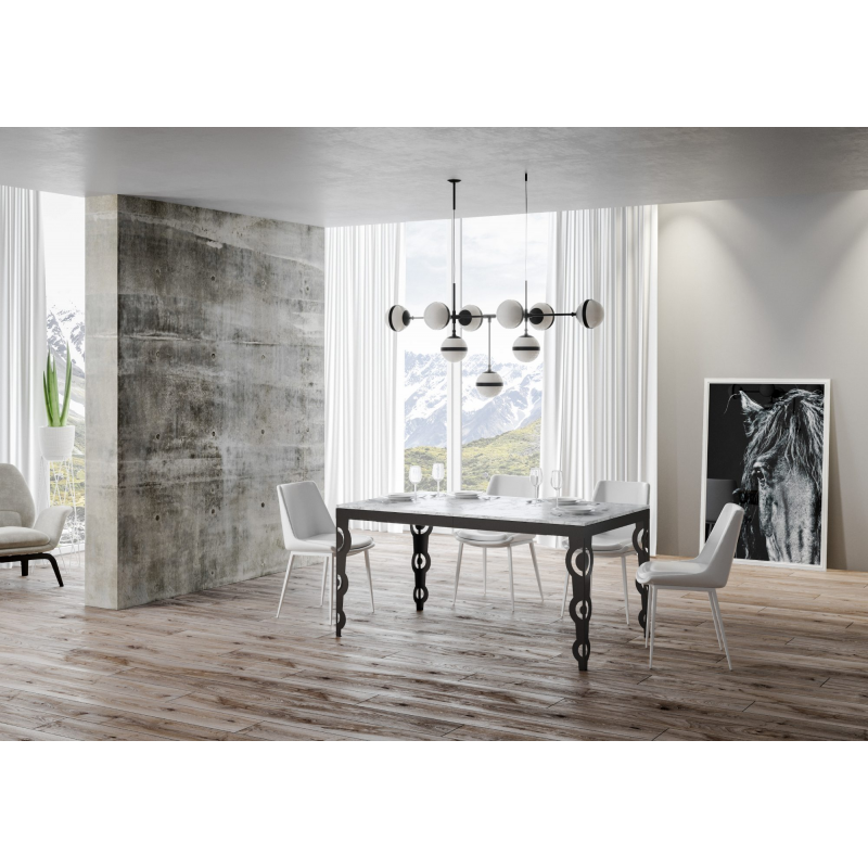Tavolo allungabile 90x180/284 cm Karamay Evolution telaio Antracite