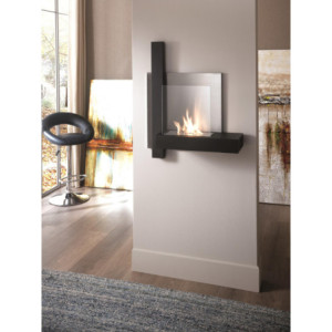 Zoom Biocamino da parete Chassis 22cm X 72cm H 63cm Stones