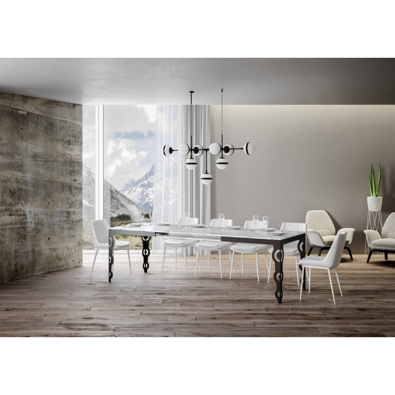 Tavolo allungabile 90x120/380 cm Karamay Evolution telaio Antracite