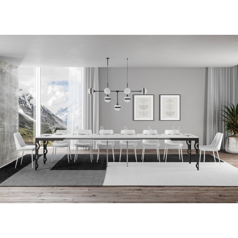 Tavolo allungabile 90x160/420 cm Karamay Evolution telaio Antracite